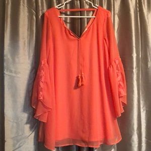 Coral Love Fire dress